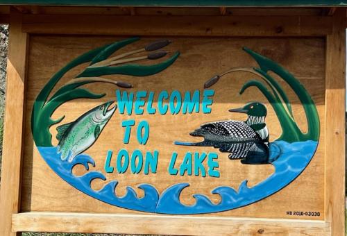 welcome to Loon Lake sign